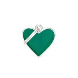 Médaille Basic Handmade petit coeur vert