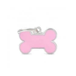 Médaille Basic Handmade petit os rose