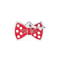 Médaille Charms Nœud papillon rouge