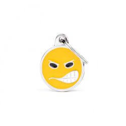 Médaille Charms Smiley grogne