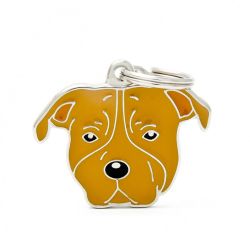 Médaille Friends American Staffordshire terrier marron