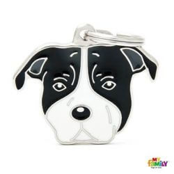 Médaille Friends American Staffordshire terrier noir et blanc
