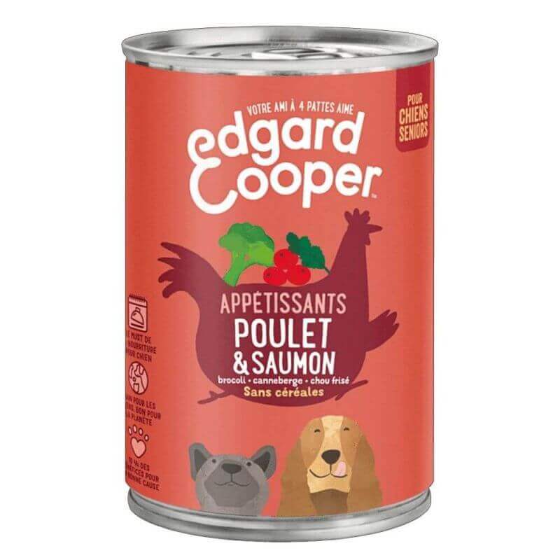 Boîte chien senior Poulet et Saumon 400g Edgar Cooper Boîte chien senior Poulet et Saumon 400g Edgar Cooper