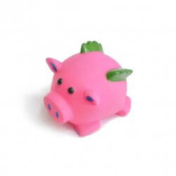 Jouet cochon rose 9cm