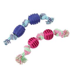 Corde avec 2 balles TPR 26 cm