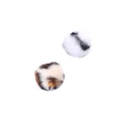 2 balles peluche pour chat