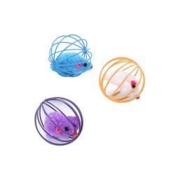 Souris en cage 6 cm