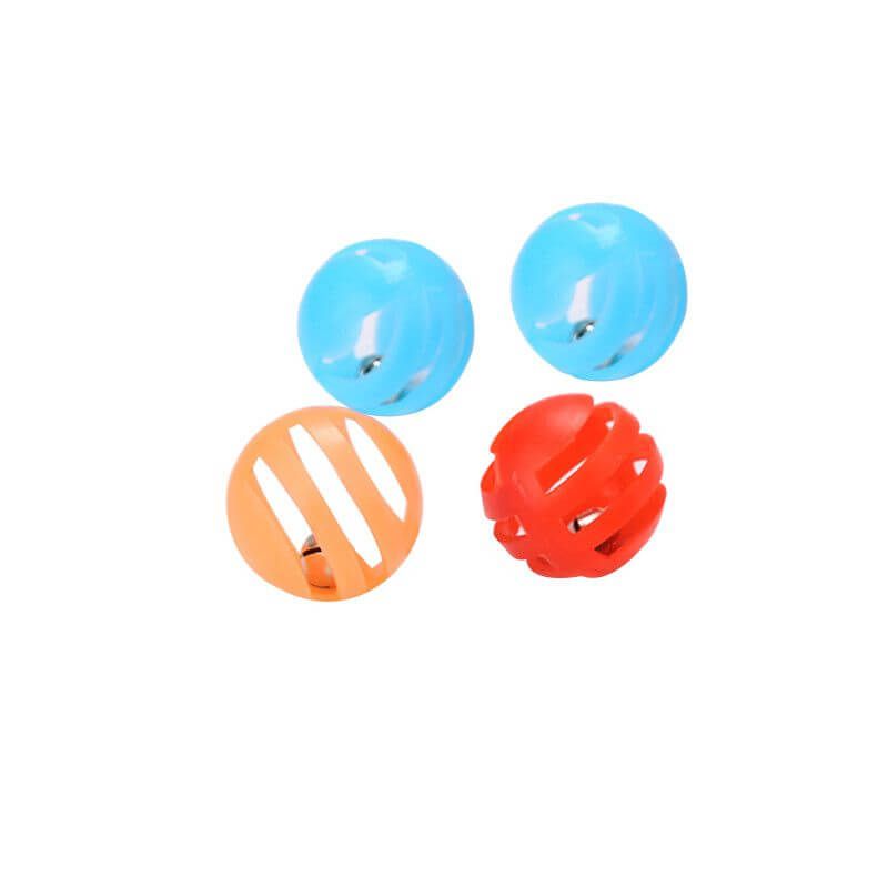 4 balles plastique avec grelot 4 balles plastique avec grelot