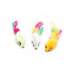 Lot de 3 Souris plumes
