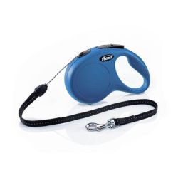 Laisse Flexi New Classic Corde 8M Bleue Taille S
