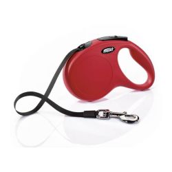 Laisse Flexi New Classic Sangle 5M Rouge Taille S