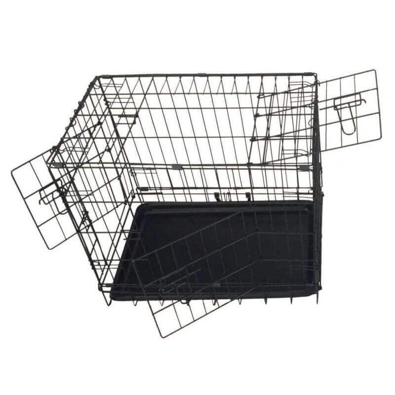 Cage de transport métal pliante pour chien Taille L Cage de transport métal pliante pour chien Taille L