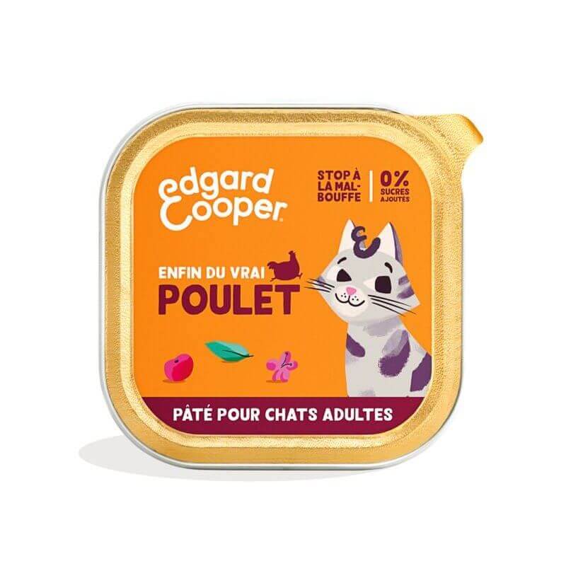 Barquette chat Poulet 85g Edgar Cooper Barquette chat Poulet 85g Edgar Cooper