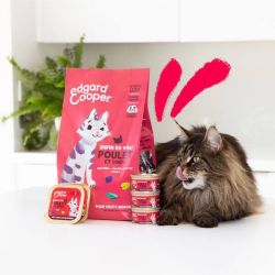 Barquette chat sénior Poulet et Dinde 85g Edgar Cooper