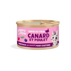 Boite chaton Canard et Poulet 85g Edgar Cooper