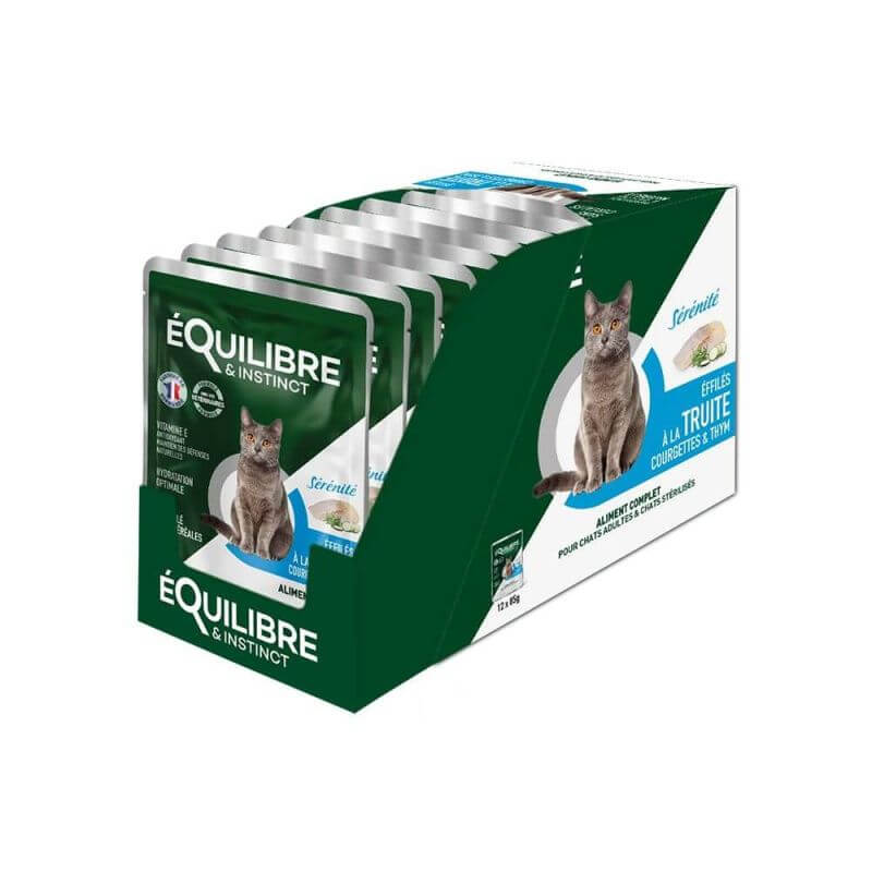 Effilés sérénité truite courgettes thym 12x85g Effilés sérénité truite courgettes thym 12x85g