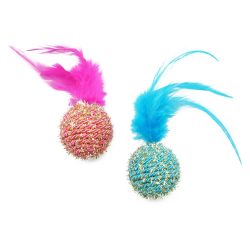 Lot de 2 balles sisal et plumes