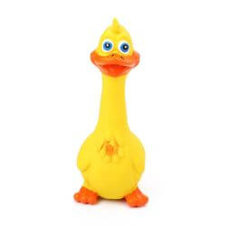 Jouet poulet latex 18cm
