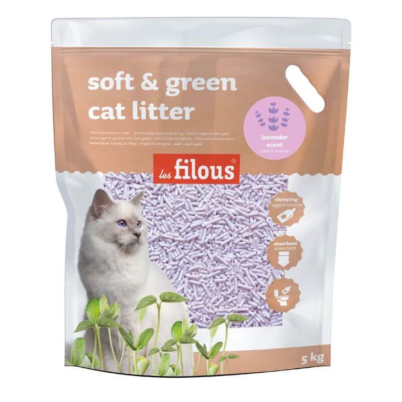 Litière végétale Soft and Green 5Kg lavande Litière végétale Soft and Green 5Kg lavande