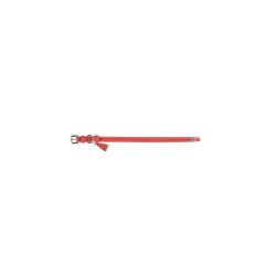 Collier pour chiens en cuir de veau avec gland - rouge - 15x370mm
