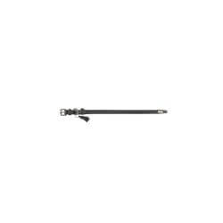 Collier pour chiens en cuir de veau double avec gland - noir - taille 15x370mm