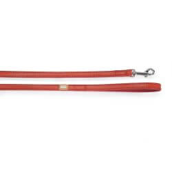Laisse en cuir avec doublure imitation cuir - rouge - 16x1000
