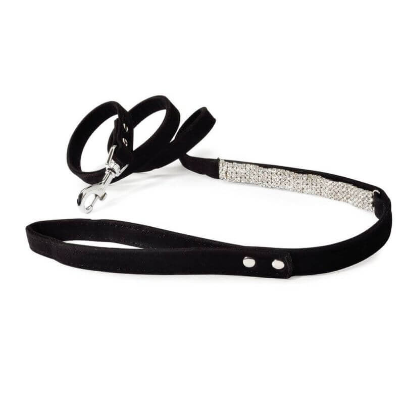 Laisse en velours avec strass - 15x1200 Laisse en velours avec strass - 15x1200