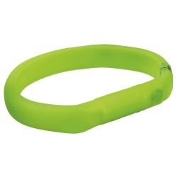 Flash bande lumineuse USB, en silicone, M–L: 50 cm/18 mm, vert