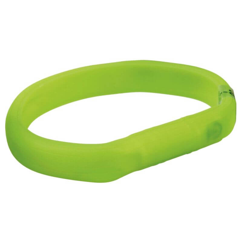 Flash bande lumineuse USB, en silicone, M–L: 50 cm/18 mm, vert