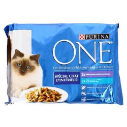 Purina One Chat d'intérieur Veau et Thon