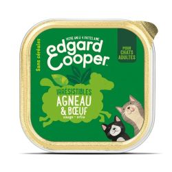 Barquette chat Agneau et Boeuf 85g Edgar Cooper