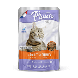Emincés poulet et foie en sauce 100g