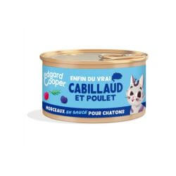 Boite chaton Cabillaud et Poulet 85g Edgar Cooper