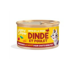 Boite chat Dinde et Poulet 85g Edgar Cooper