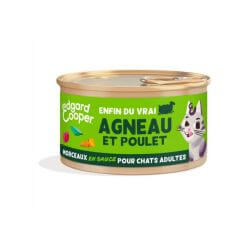 Boite chat Agneau et Poulet 85g Edgar Cooper