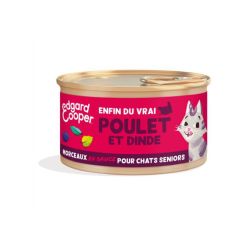 Boite chat sénior Poulet et Dinde 85g Edgar Cooper