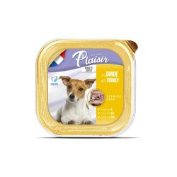 PLAISIR CHIEN DINDE BARQUETTE 150GR